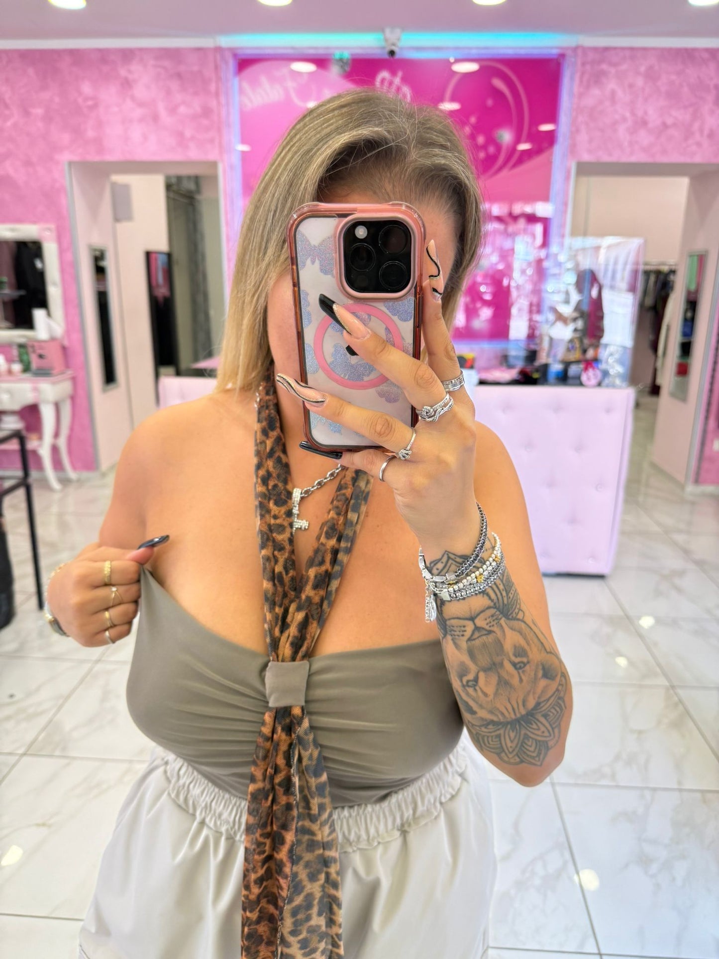 Body Cravatta Leopard