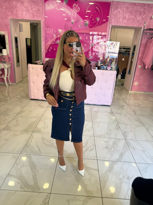 Gonna Modello Balmaïn Blu Jeans