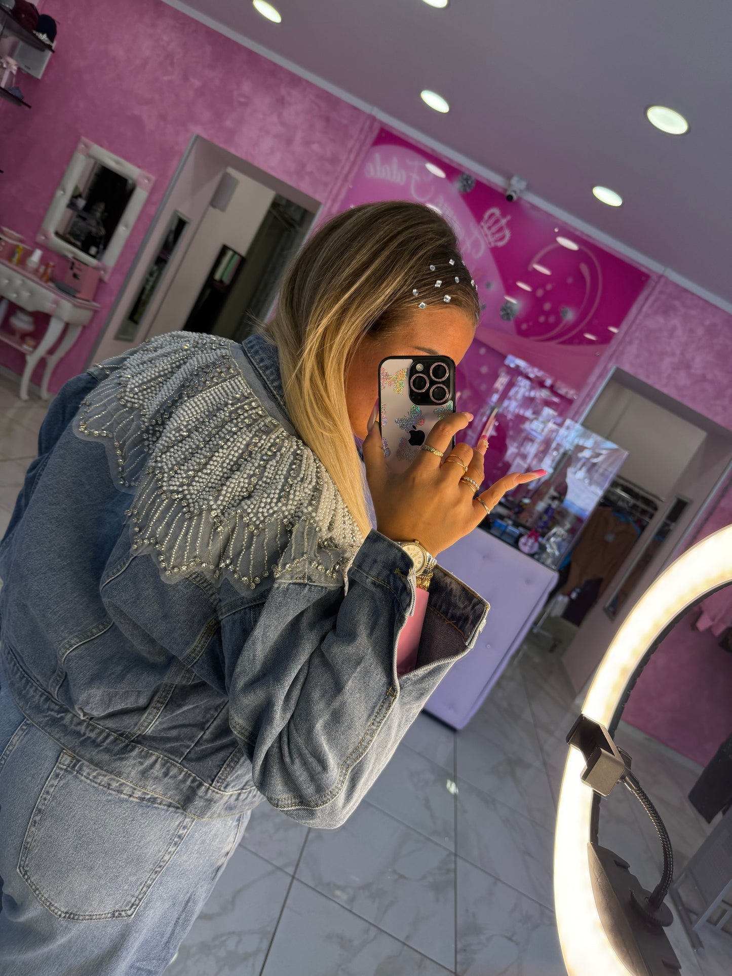 Giubbini farfalla in jeans
