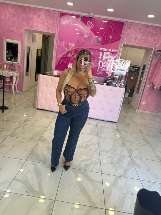 Jeans Blu Diamond Leopard