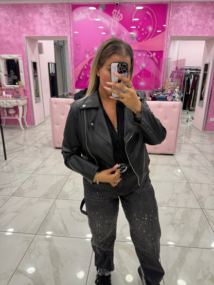 Giubbino ecopelle basic