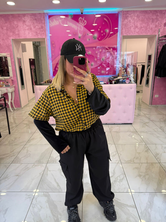 Camicia con Manica in Velluto