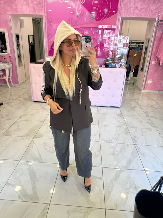 Giacca Brown con cappuccio