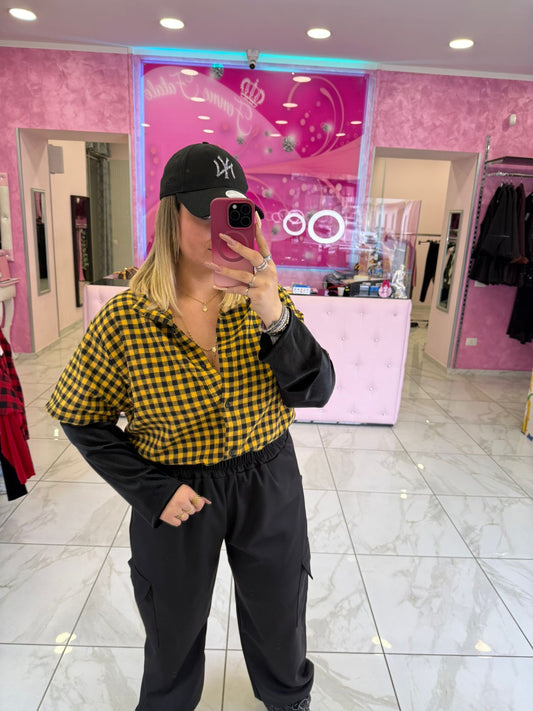 Camicia con Manica in Velluto