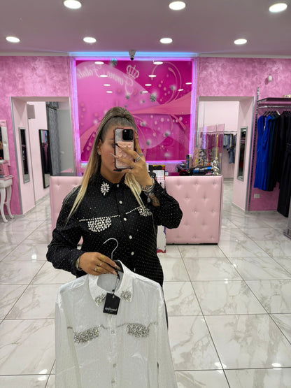 Camicia Strass Tasca