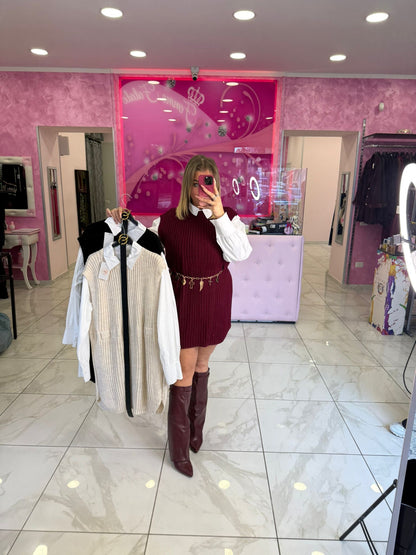 Abito Smanicato con Camicia