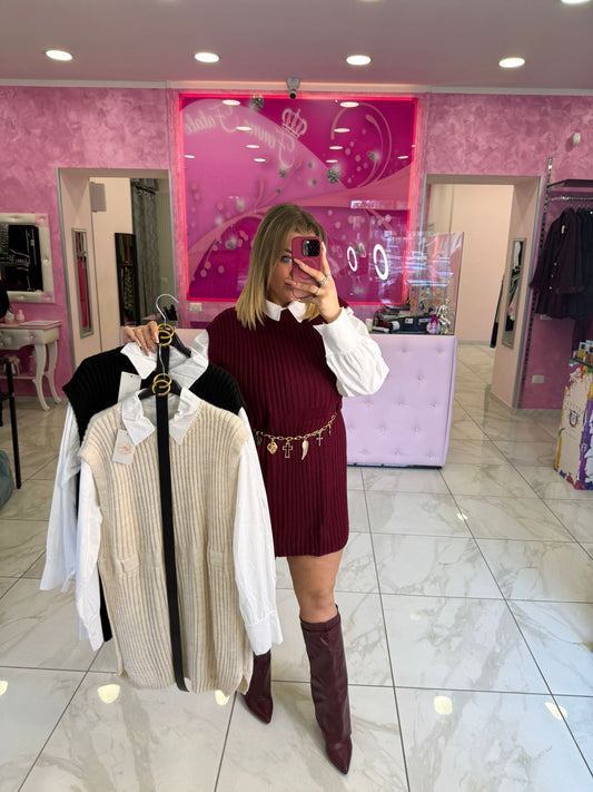 Abito Smanicato con Camicia